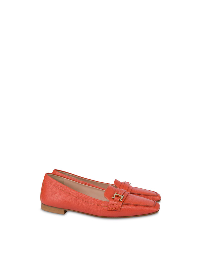 Pollini Mocassini In Vitello Uptown Cannella Saldi Di Fabbrica
