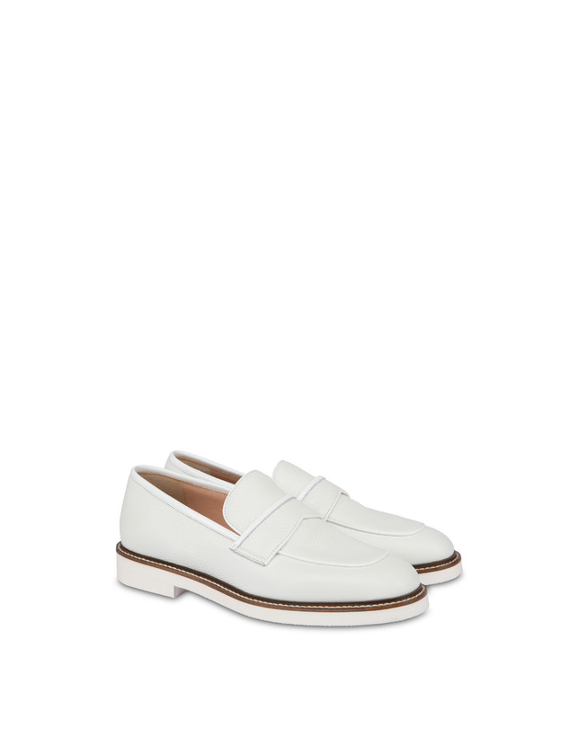 Pollini Mocassini In Vitello Mannish Bianco/bianco I Più Venduti
