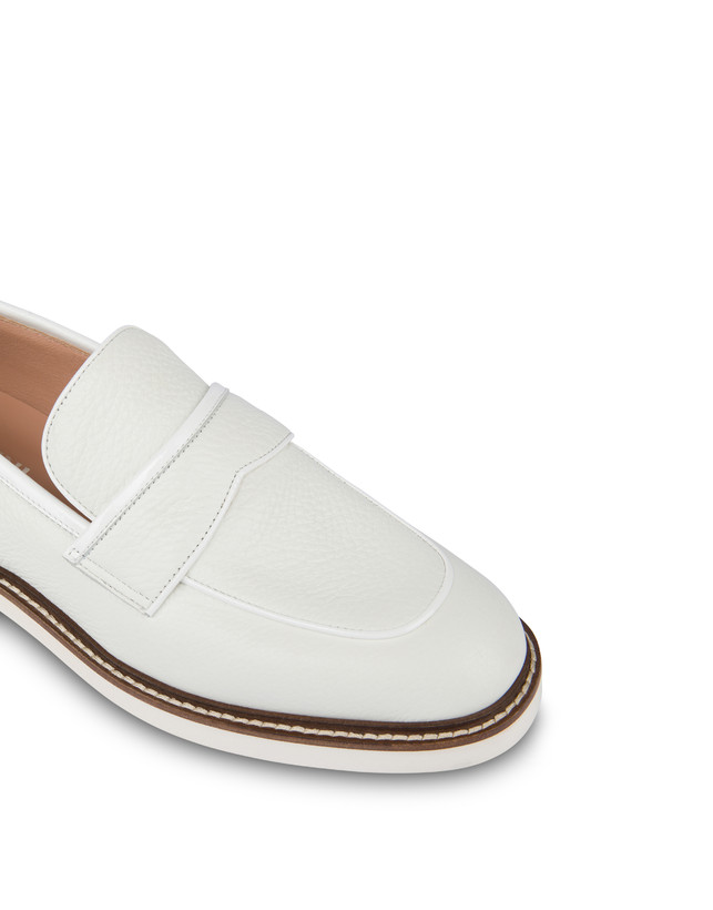 Pollini Mocassini In Vitello Mannish Bianco/bianco I Più Venduti