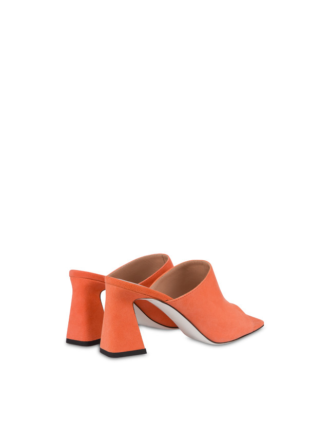 Pollini Mules Con Tacco In Camoscio Nina Coral Acquista Ora
