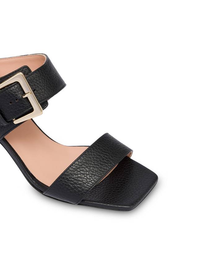 Pollini Sandali In Vitello Bottalato Con Fibbia Ethos Nero Shopping Online
