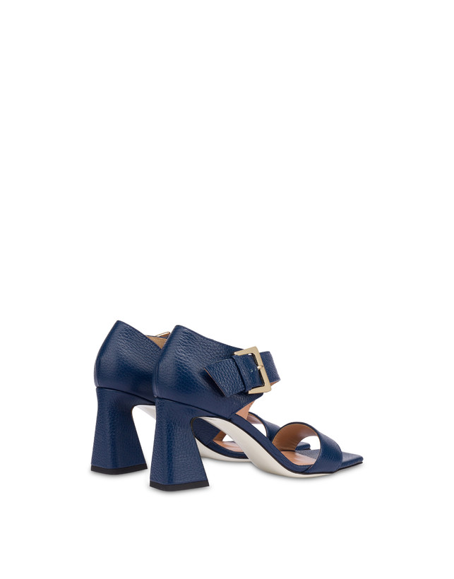 Pollini Sandali In Vitello Con Fibbia Ethos Navy Italy