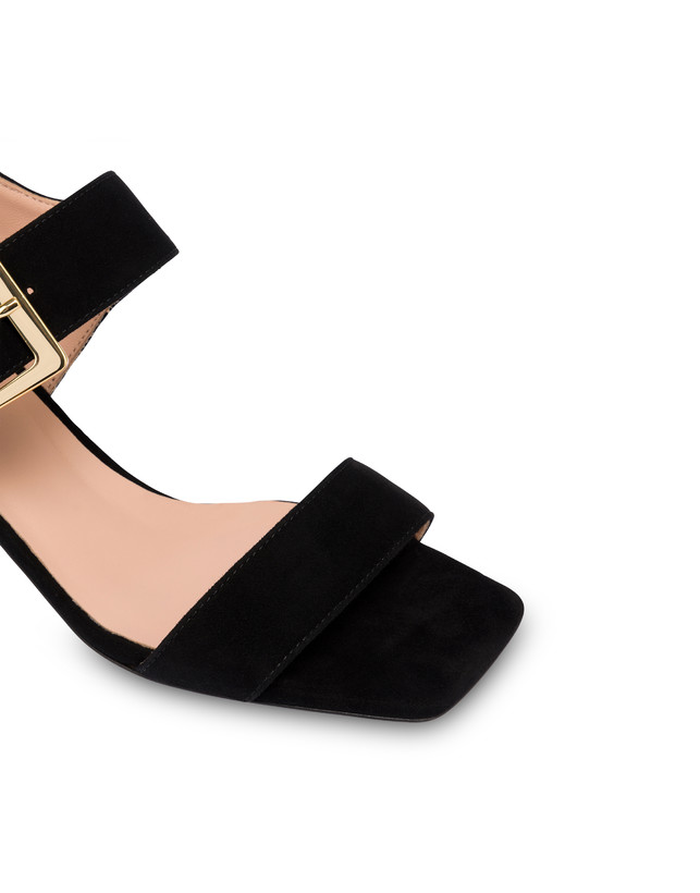 Pollini Sandali In Camoscio Nina Nero In Linea