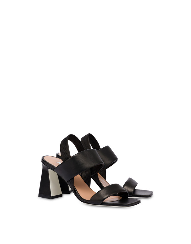 Pollini Sandali In Nappa Imbottita Nero Qualità