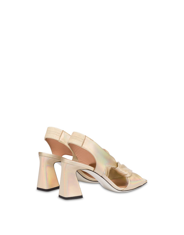 Pollini Sandali In Nappa Iridescente Oasis Sabbia Promozione