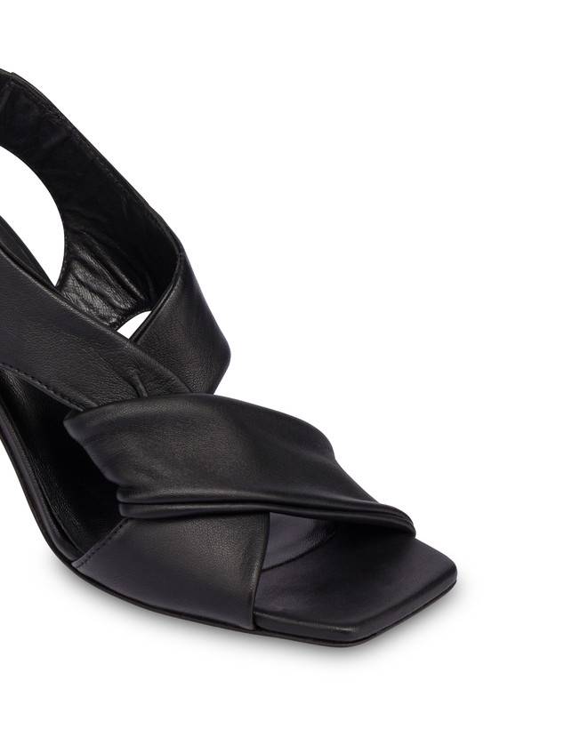 Pollini Sandali In Nappa Oasis Nero Spedizione Gratuita