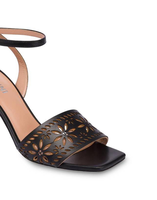 Pollini Sandali In Vitello Con Intagli Desert Rose Nero Soddisfazione Garantita