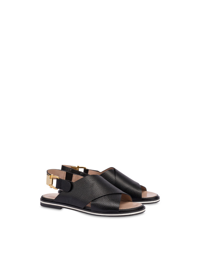 Pollini Sandali Flatform In Vitello Synthesis Nero Affare Del Giorno