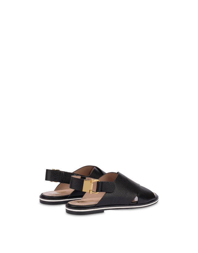 Pollini Sandali Flatform In Vitello Synthesis Nero Affare Del Giorno