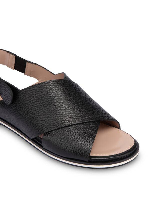 Pollini Sandali Flatform In Vitello Synthesis Nero Affare Del Giorno
