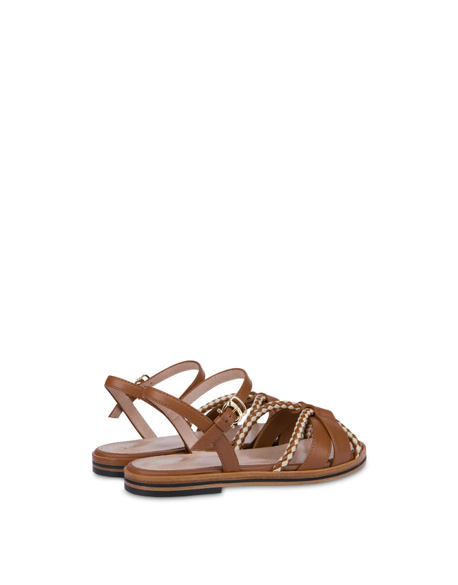 Pollini Sandali Flat In Vitello Interlude Toffee Convenienza