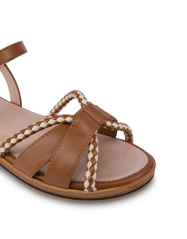 Pollini Sandali Flat In Vitello Interlude Toffee Convenienza