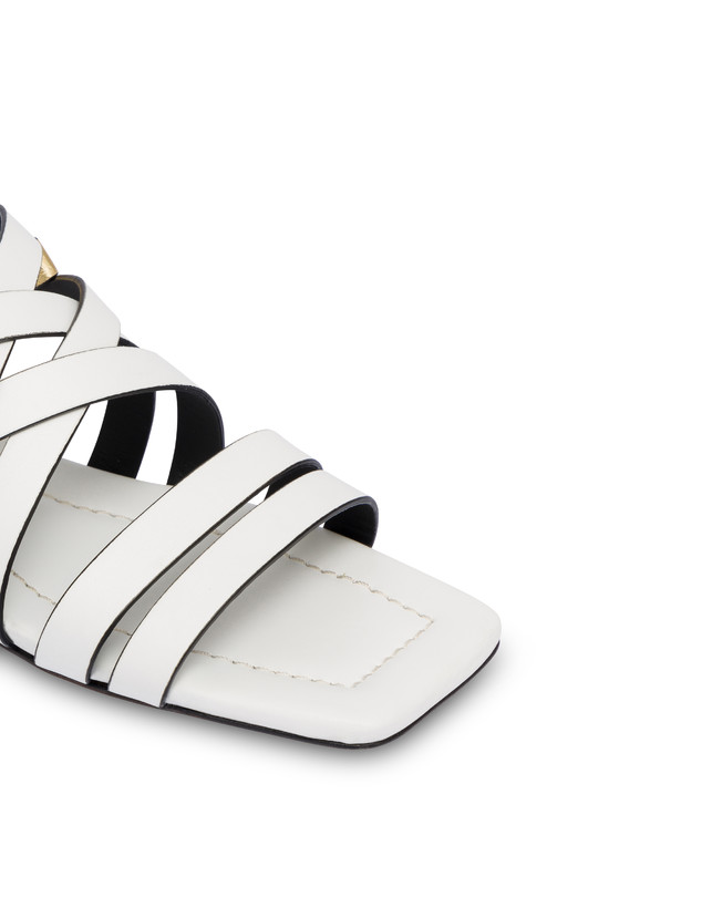 Pollini Sandali Flat Incontri Bianco/oro Outlet