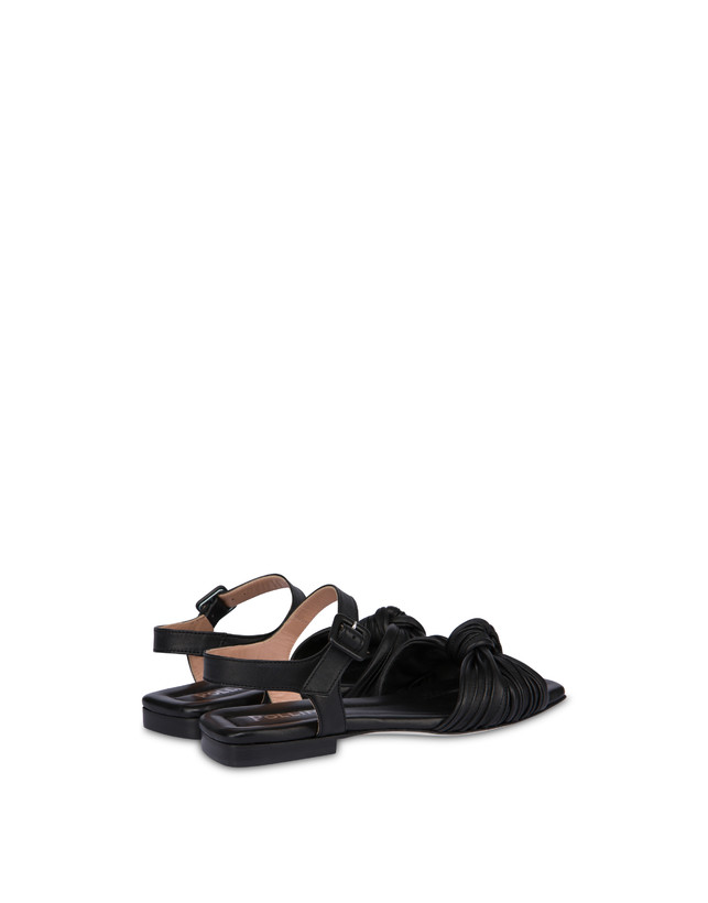 Pollini Sandali Flat In Nappa Sailor Knot Nero Hotsell