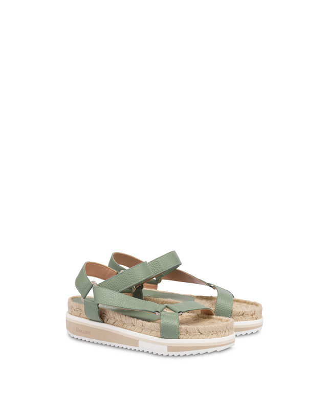 Pollini Sandali Fussbett In Vitello Flower Garden Sage 2025