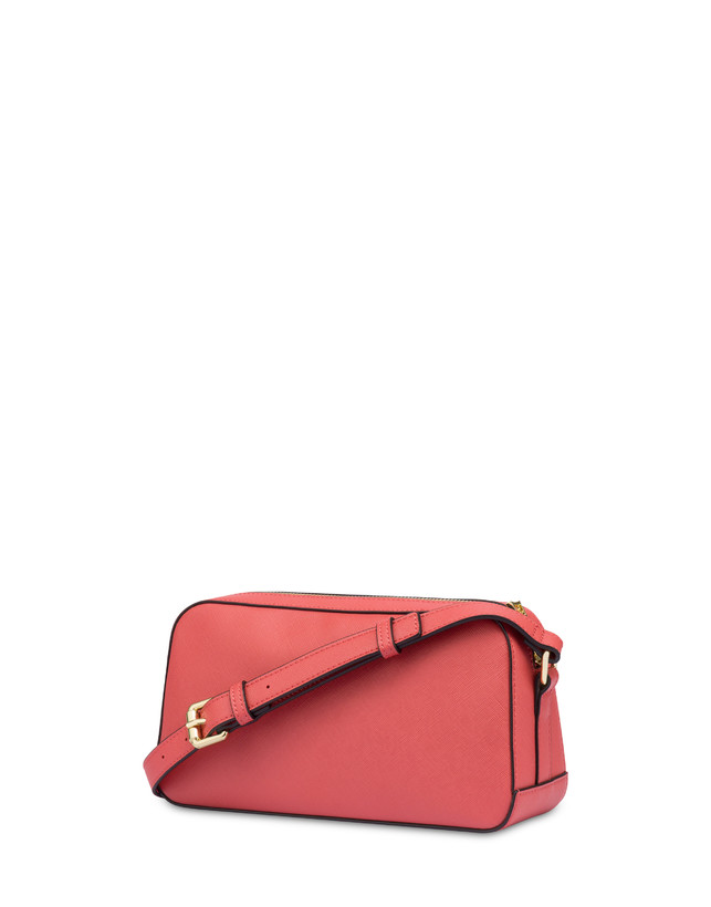 Pollini Borsa A Tracolla Con Maxi Lettering Safari Arancio Italy