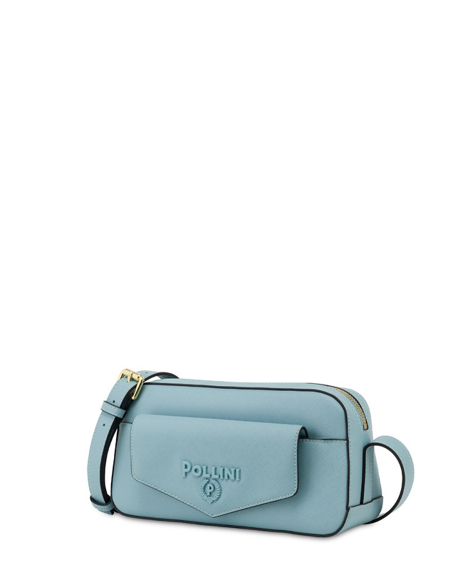Pollini Borsa A Tracolla Con Maxi Lettering Safari Sky Italia