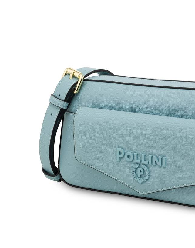 Pollini Borsa A Tracolla Con Maxi Lettering Safari Sky Italia
