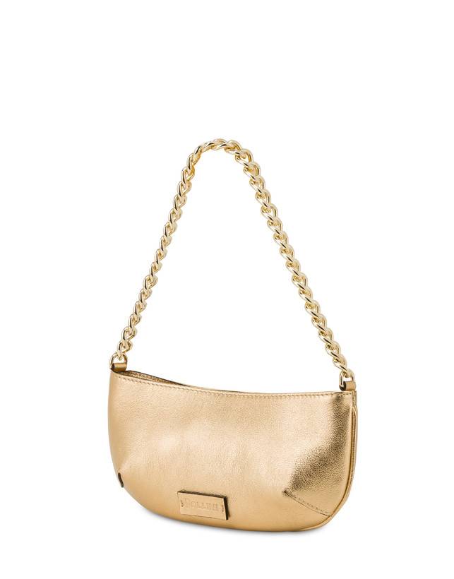 Pollini Pochette Mail In Vitello Laminato Oro Nuovo