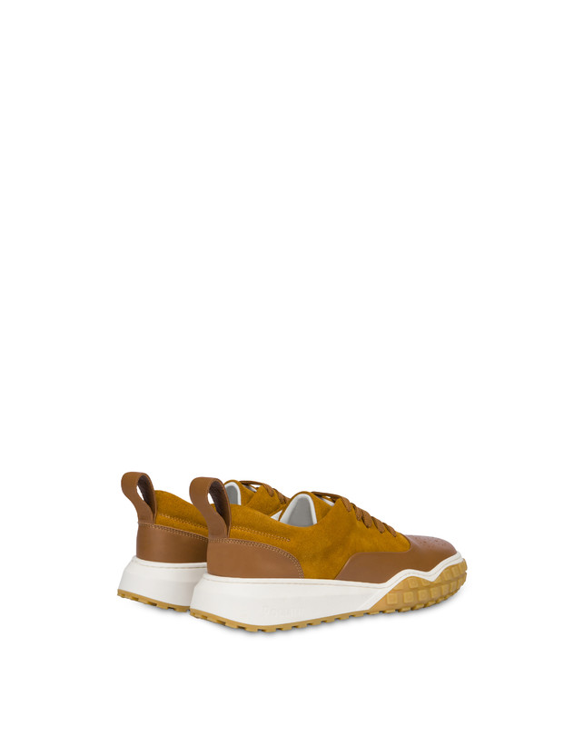 Pollini Sneakers In Crosta E Vitello Runabout Pezzi Unici