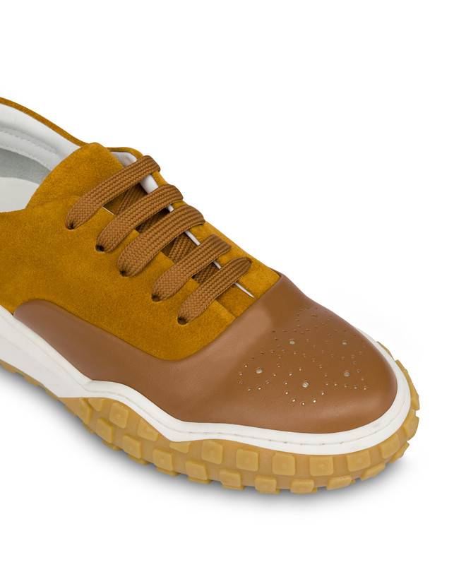 Pollini Sneakers In Crosta E Vitello Runabout Pezzi Unici
