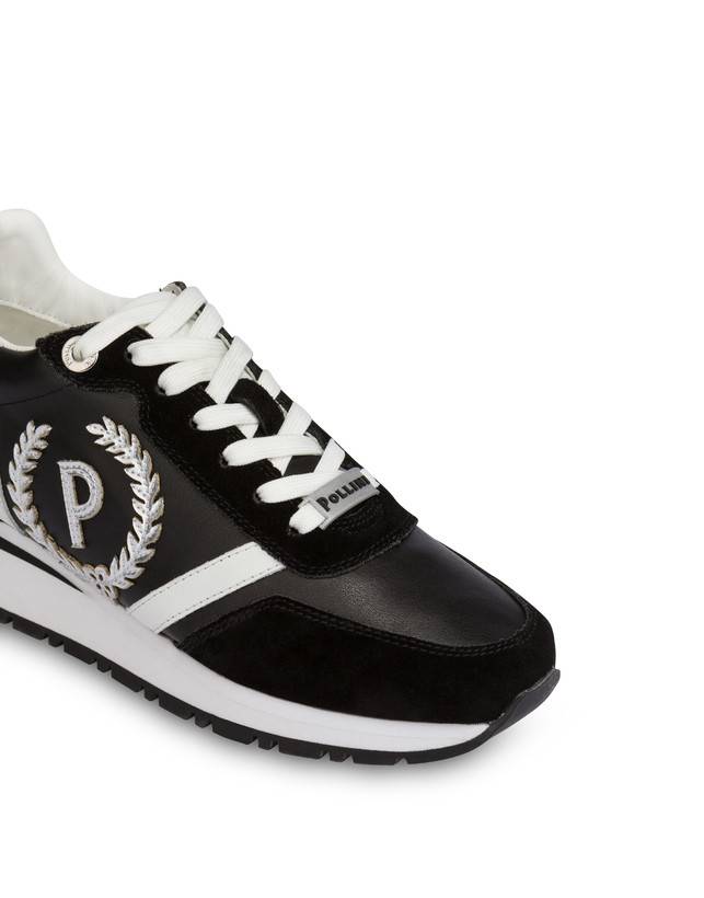 Pollini Sneakers Con Dettagli Laminati Speedy Nero/nero/bianco/argento Soddisfazione Garantita
