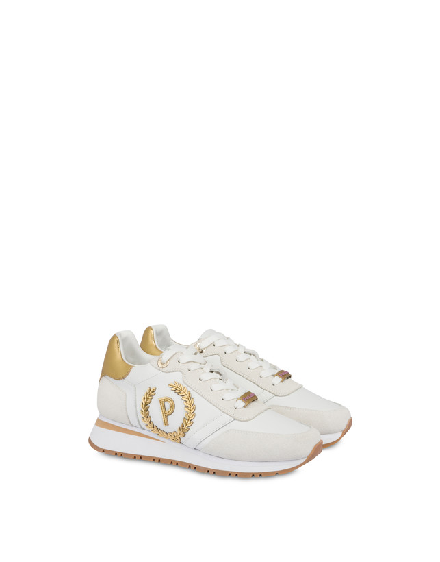 Pollini Sneakers Con Dettagli Laminati Speedy Bianco/ghiaccio/bianco/oro Qualità Garantita