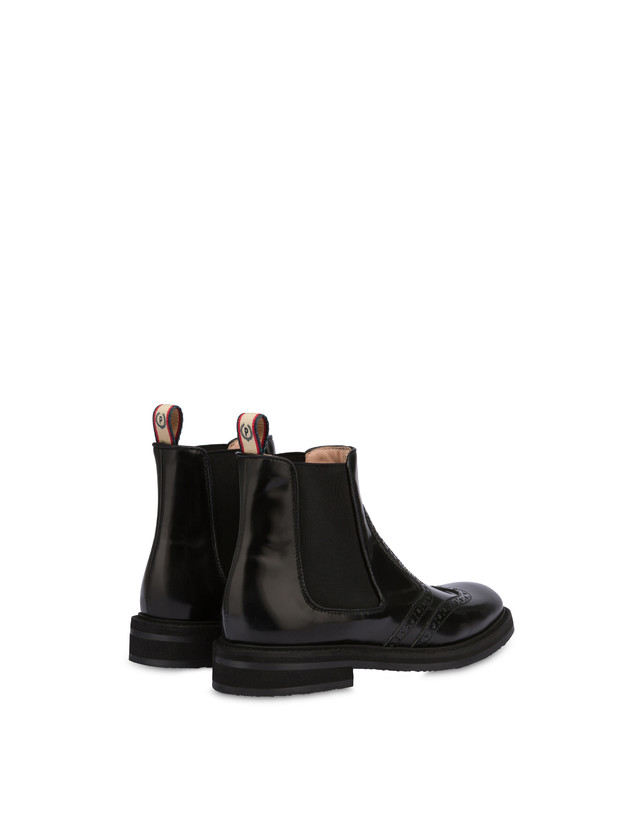 Pollini Beatles In Vitello Abrasivato Mannish Nero Presa