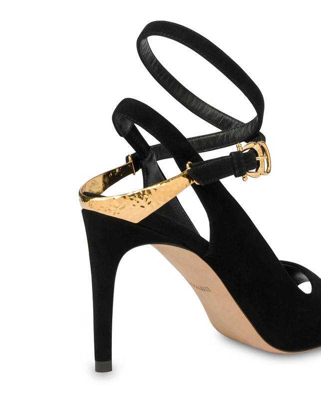 Pollini Sandali In Camoscio Armour Sconto