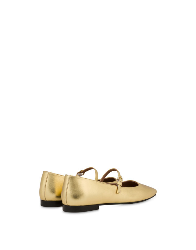 Pollini Ballerine In Nappa Laminata Nina Oro Hotsell