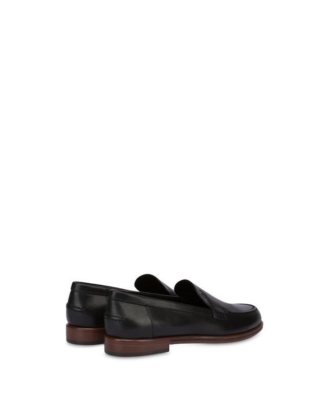 Pollini Mocassini In Vitello Oxford Nero Vendita Calda