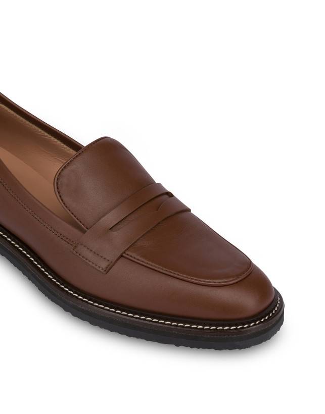 Pollini Mocassini In Vitello Artisan Touch Legno/legno Negozio