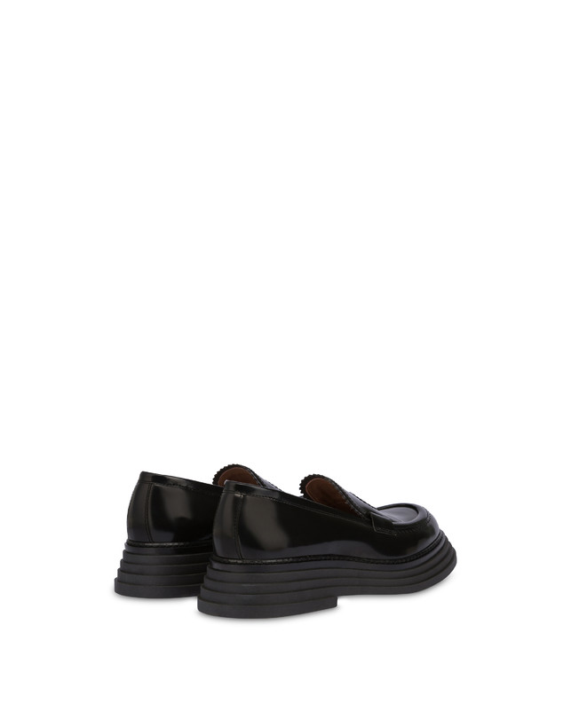 Pollini Mocassini In Vitello Abrasivato Stairway Nero Italy