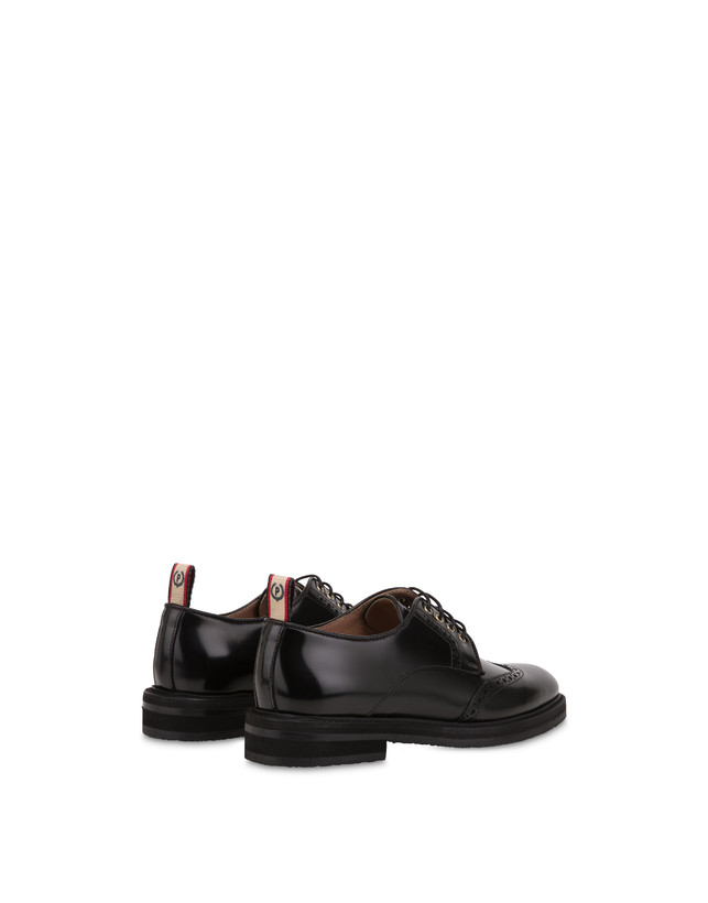 Pollini Derby In Vitello Abrasivato Mannish Nero Qualità