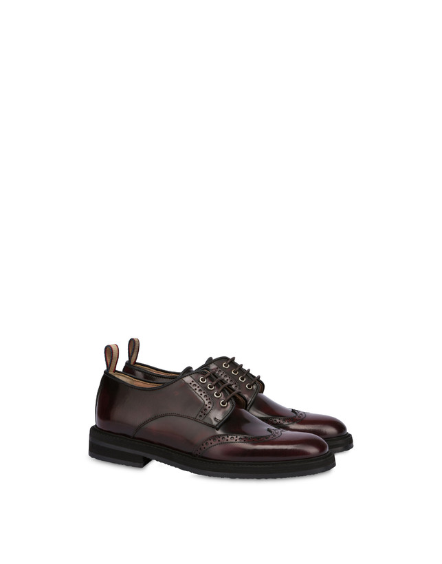 Pollini Derby In Vitello Abrasivato Mannish Mosto Vendita