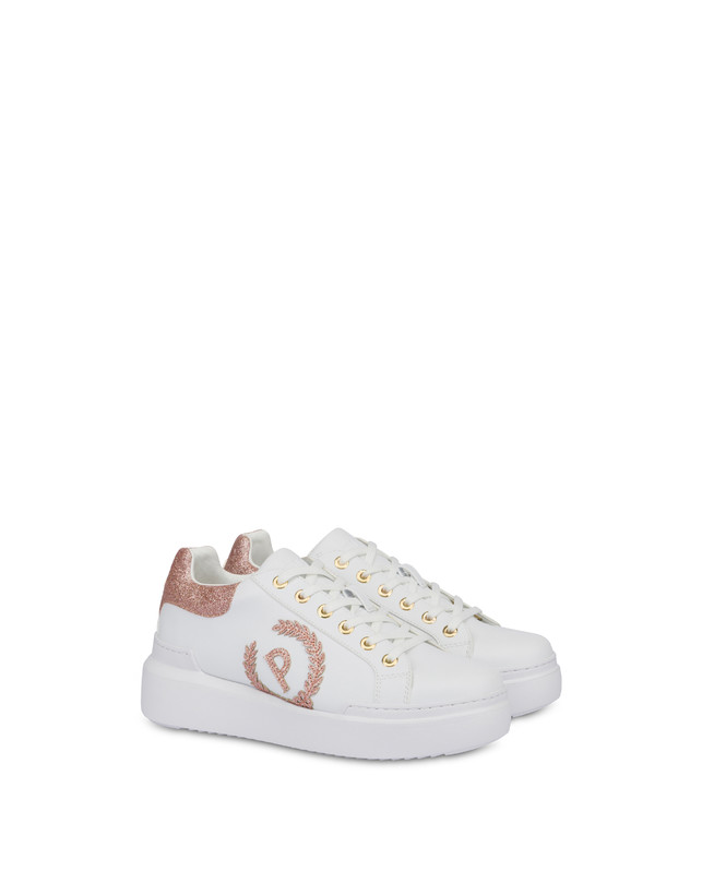 Pollini Sneakers Carrie Con Glitter Bianco/antico Spedizione Gratuita
