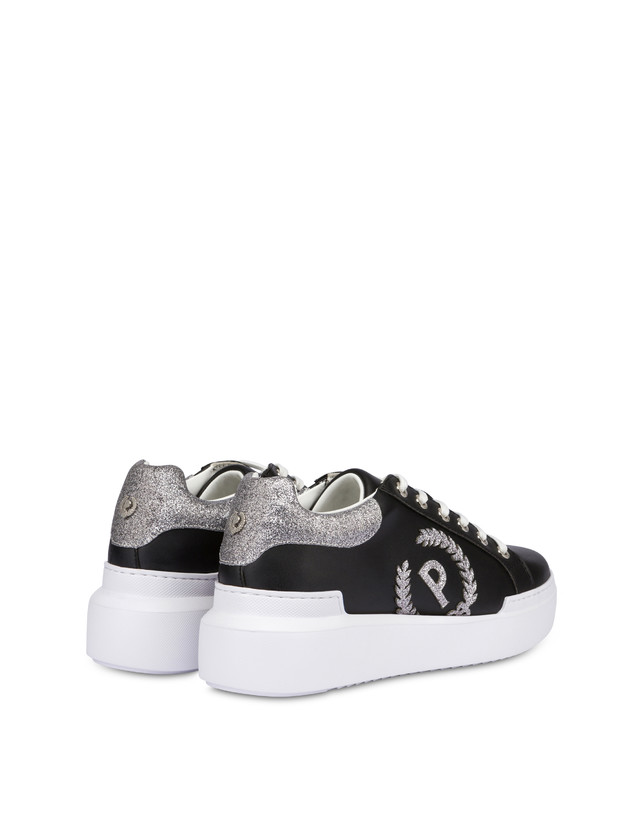 Pollini Sneakers Carrie Con Glitter Nero/acciaio Pezzi Unici