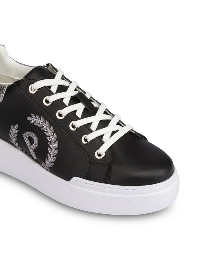 Pollini Sneakers Carrie Con Glitter Nero/acciaio Pezzi Unici