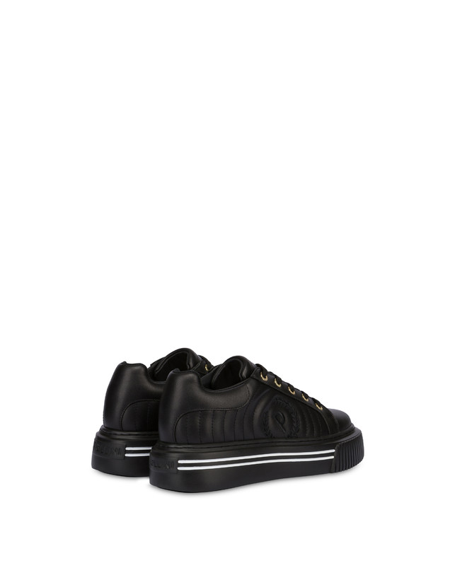 Pollini Sneakers In Vitello Doona Nero Qualità Garantita