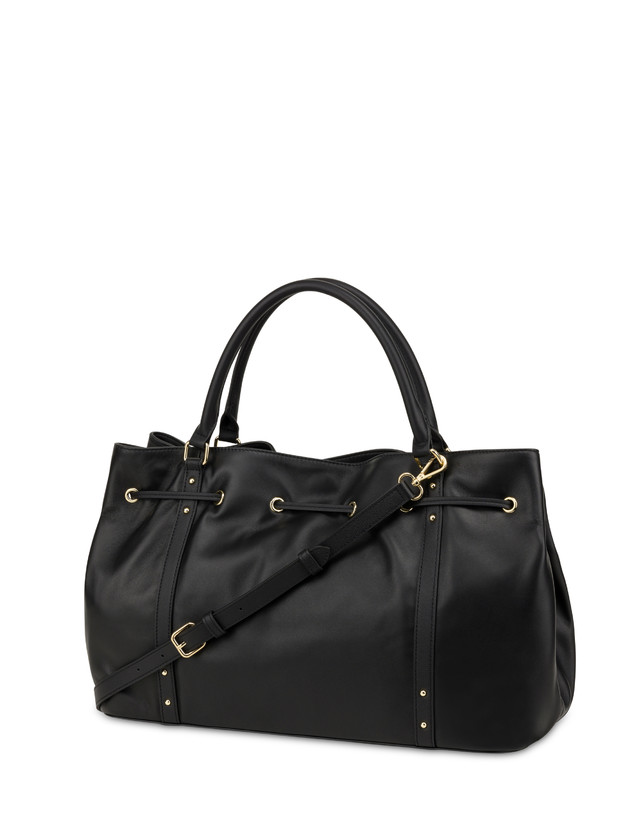 Pollini Borsa Doppio Manico In Nappa Serena Nero/nero Hotsell