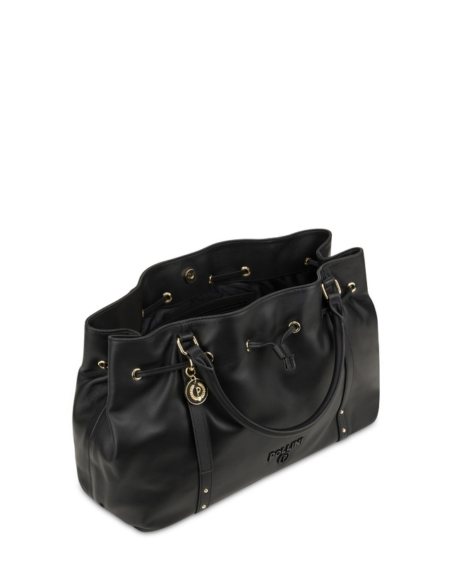 Pollini Borsa Doppio Manico In Nappa Serena Nero/nero Hotsell