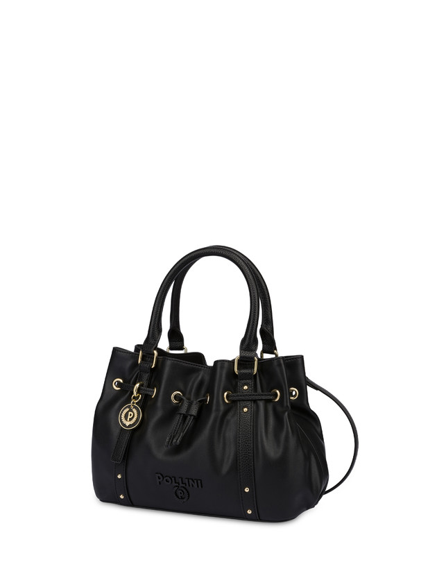 Pollini Piccola Borsa In Nappa Serena Nero/nero Saldi Di Fabbrica