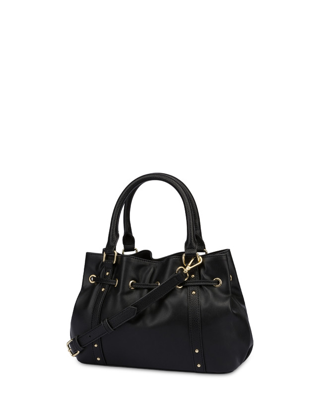 Pollini Piccola Borsa In Nappa Serena Nero/nero Saldi Di Fabbrica