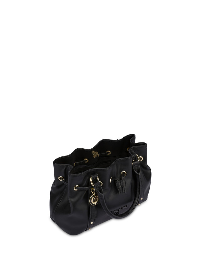 Pollini Piccola Borsa In Nappa Serena Nero/nero Saldi Di Fabbrica