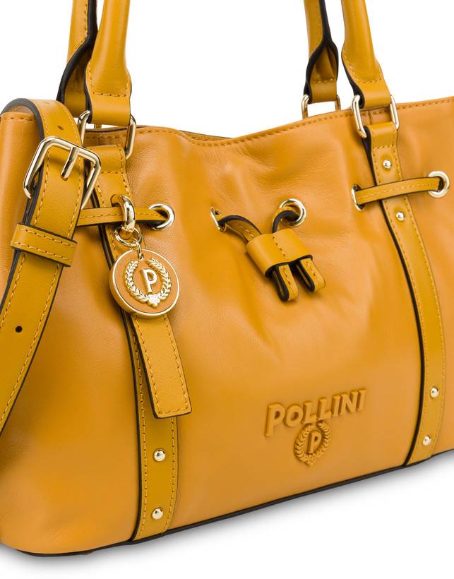 Pollini Piccola Borsa In Nappa Serena Mostarda/mostarda Negozio
