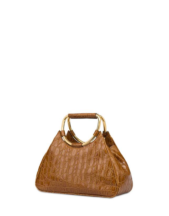 Pollini Clutch In Vitello Stampa Cocco Armour Italy