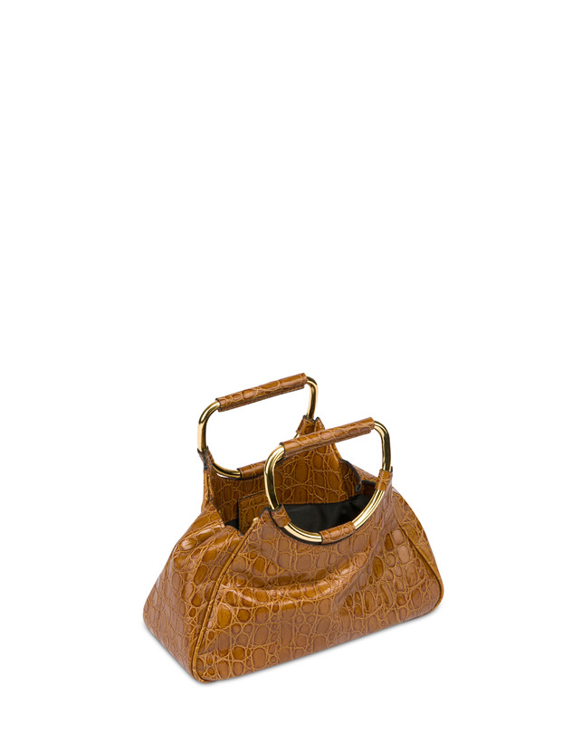 Pollini Clutch In Vitello Stampa Cocco Armour Italy