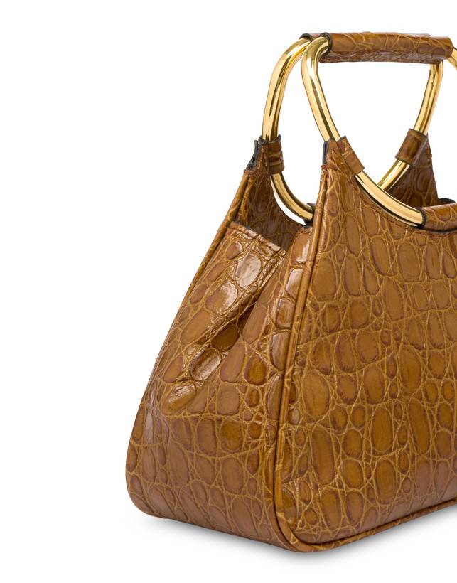 Pollini Clutch In Vitello Stampa Cocco Armour Italy