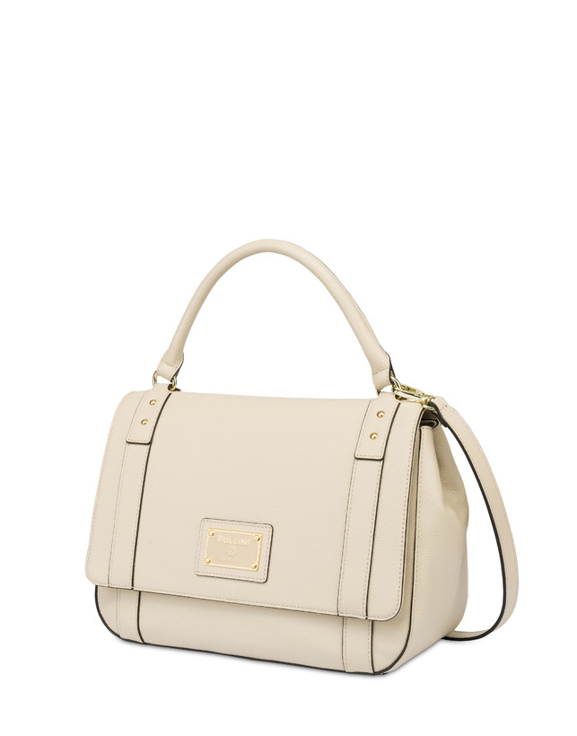 Pollini Borsa Top Handle In Vitello Serena Avorio Spedizione Gratuita