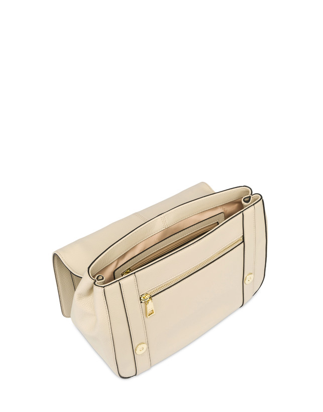 Pollini Borsa Top Handle In Vitello Serena Avorio Spedizione Gratuita
